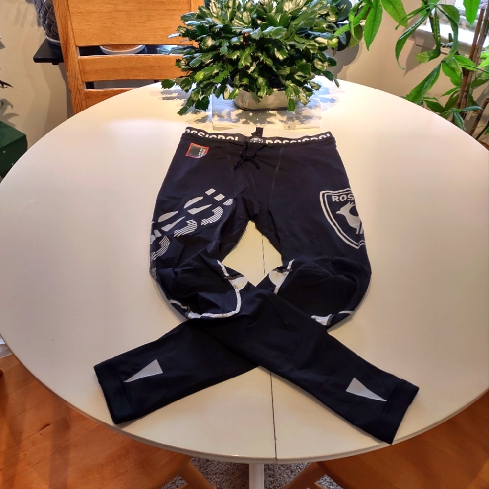 Black and White Rossignol Compression Tights